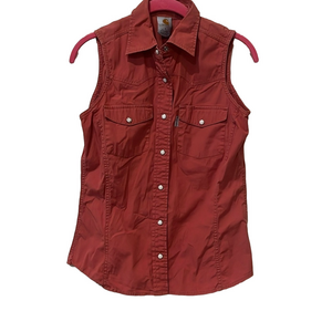 Carhartt pearl snap vest, small